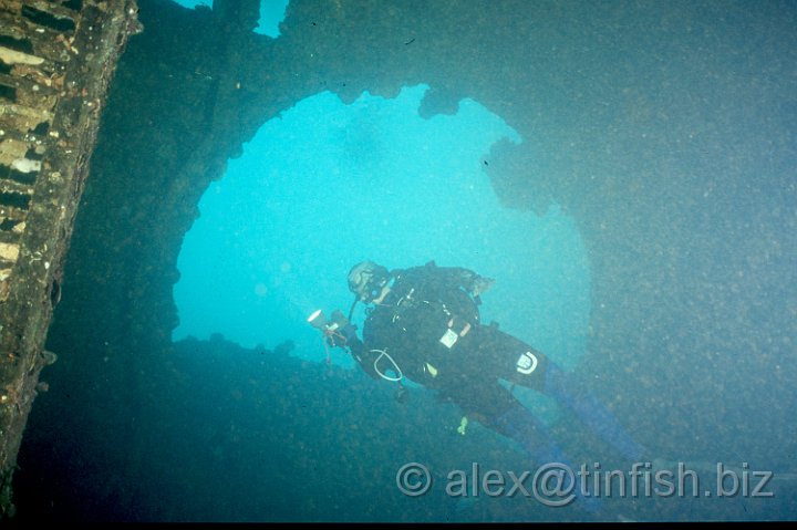 Boiler Room.jpg - Dropping through the hole left by the funnel into the boiler room